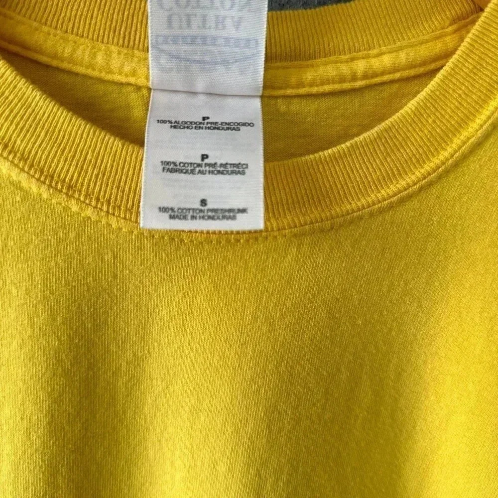 Earth Day Shirt Womens Small Yellow Trees‎ Recycle Nature Short Sleeve 2007